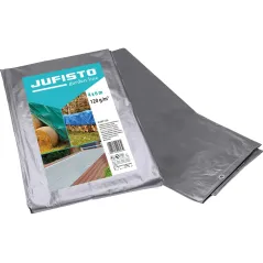 Plandeka 4 x 6 m, 120 g/m2, srebrna