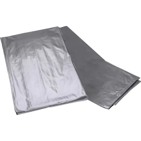 Plandeka 6 x 10 m, 120 g/m2, srebrna