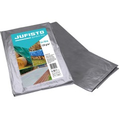 Plandeka 6 x 10 m, 120 g/m2, srebrna