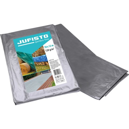 Plandeka 10 x 12 m, 120 g/m2, srebrna