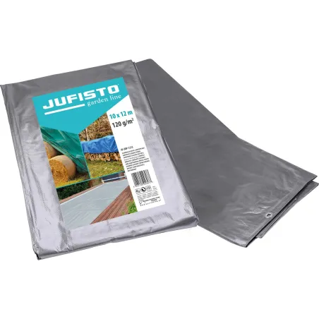 Plandeka 10 x 12 m, 120 g/m2, srebrna