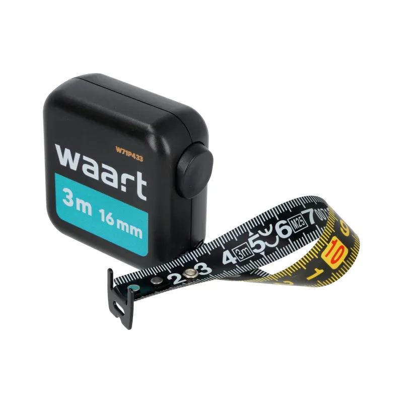 Miara zwijana stalowa 3m, 16mm, dwustronna, autostop Miara zwijana stalowa 3m, 16mm, dwustronna, autostop