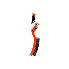 Szczotka druciana ze skrobakiem, drut stalowy, 3 x 19, 347 mm, plastikowa