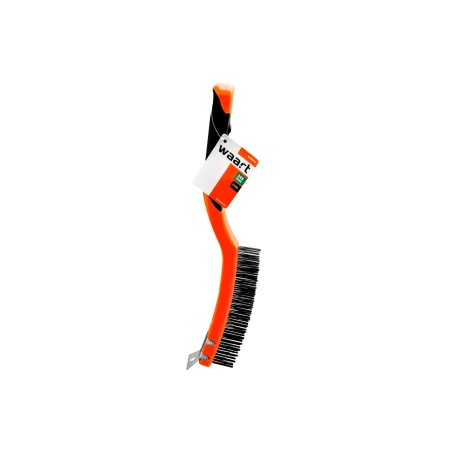 Szczotka druciana ze skrobakiem, drut stalowy, 3 x 19, 347 mm, plastikowa