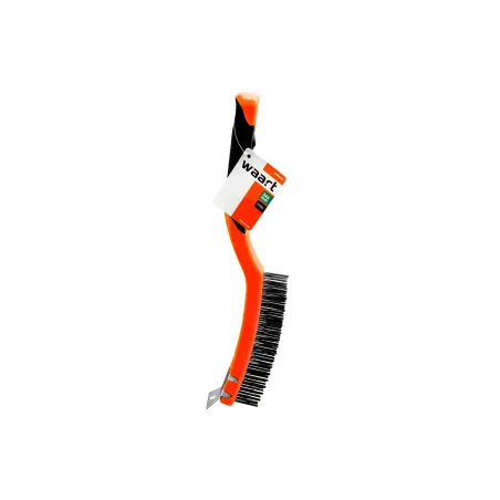 Szczotka druciana ze skrobakiem, drut stalowy, 3 x 19, 347 mm, plastikowa