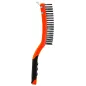 Szczotka druciana ze skrobakiem, drut ze stali nierdzewnej, 3 x 19, 347 mm, plastikowa Szczotka druciana ze skrobakiem, drut ze stali nierdzewnej, 3 x 19, 347 mm, plastikowa