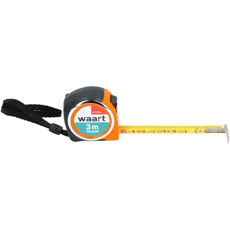 Miara zwijana stalowa 3 m, 16 mm, kompaktowa obudowa