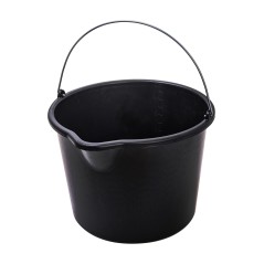 Wiadro budowlane 12l, lejek, czarne