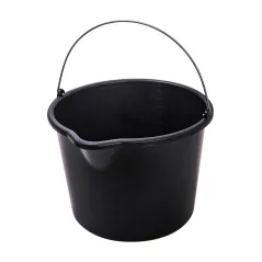 Wiadro budowlane 12l, lejek, czarne