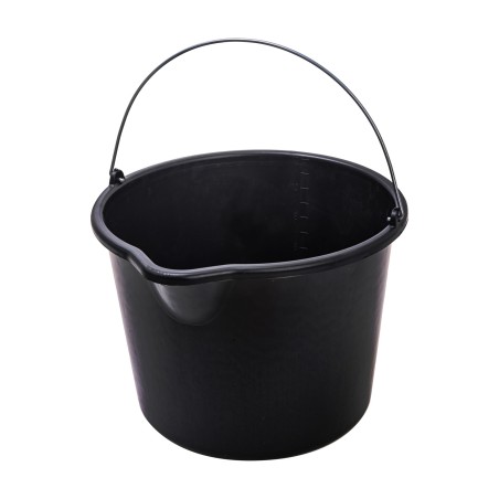 Wiadro budowlane 12l, lejek, czarne