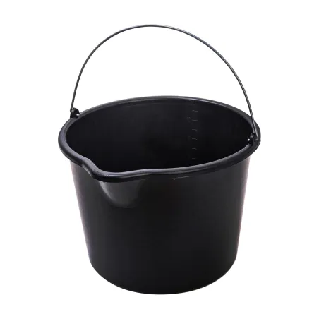 Wiadro budowlane 12l, lejek, czarne