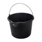 Wiadro budowlane 12l, lejek, czarne