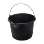 Wiadro budowlane 12l, lejek, czarne Wiadro budowlane 12l, lejek, czarne