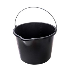 Wiadro budowlane 16l, lejek, czarne