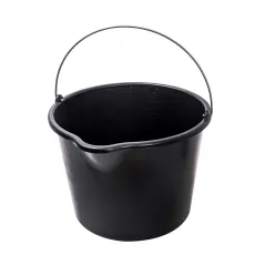 Wiadro budowlane 16l, lejek, czarne