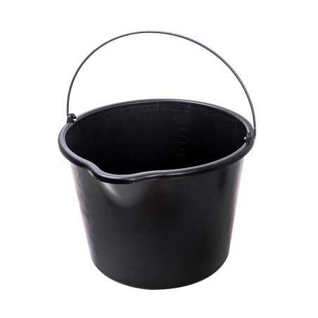 Wiadro budowlane 16l, lejek, czarne