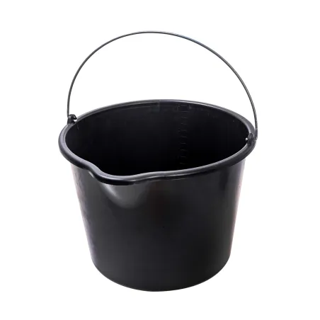 Wiadro budowlane 16l, lejek, czarne