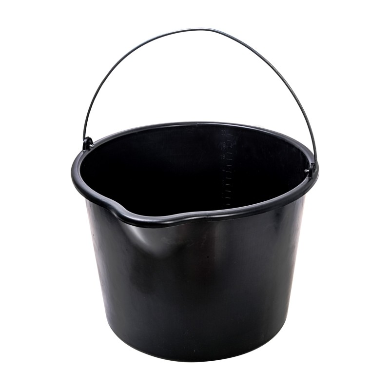 Wiadro budowlane 20l, lejek, czarne