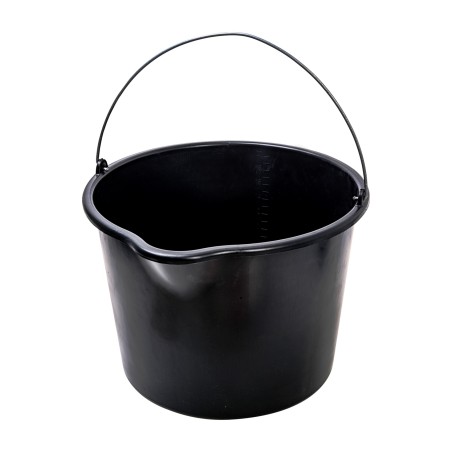 Wiadro budowlane 20l, lejek, czarne
