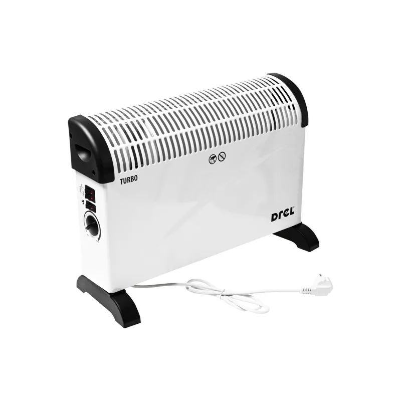 Grzejnik konwektorowy 2000W z nawiewem Turbo zakres pracy 750W / 1250W / 2000W, Termostat.