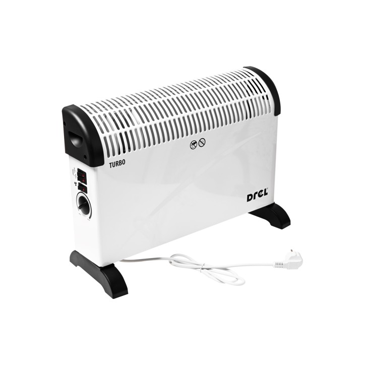Grzejnik konwektorowy 2000W z nawiewem Turbo zakres pracy 750W / 1250W / 2000W, Termostat. Grzejnik konwektorowy 2000W z nawiewem Turbo zakres pracy 750W / 1250W / 2000W, Termostat.