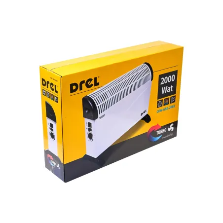 Grzejnik konwektorowy 2000W z nawiewem Turbo zakres pracy 750W / 1250W / 2000W, Termostat.