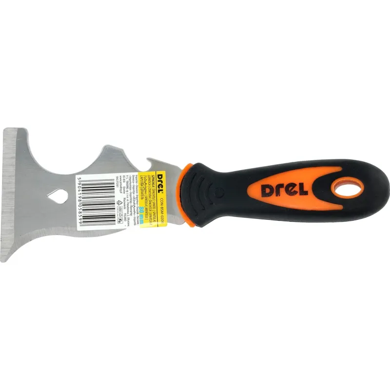 Szpachla wielofunkcyjna 80 mm, stal nierdzewna, uchwyt dwukompozytowy Szpachla wielofunkcyjna 80 mm, stal nierdzewna, uchwyt dwukompozytowy