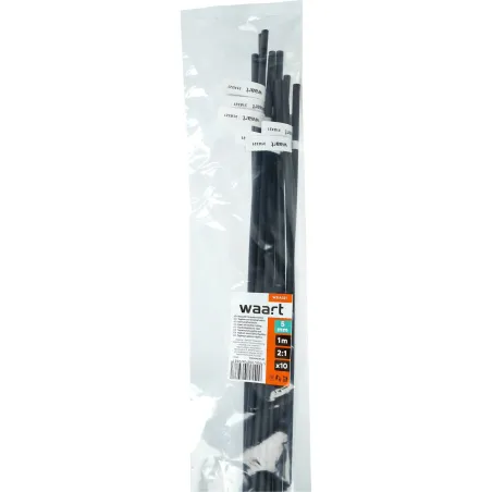 Rurka termokurczliwa 5mm x 1m 2:1 - Czarna 10szt