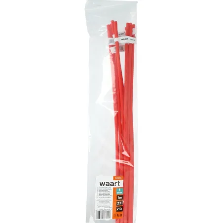 Rurka termokurczliwa 5mm x 1m 2:1 - Czerwona 10szt