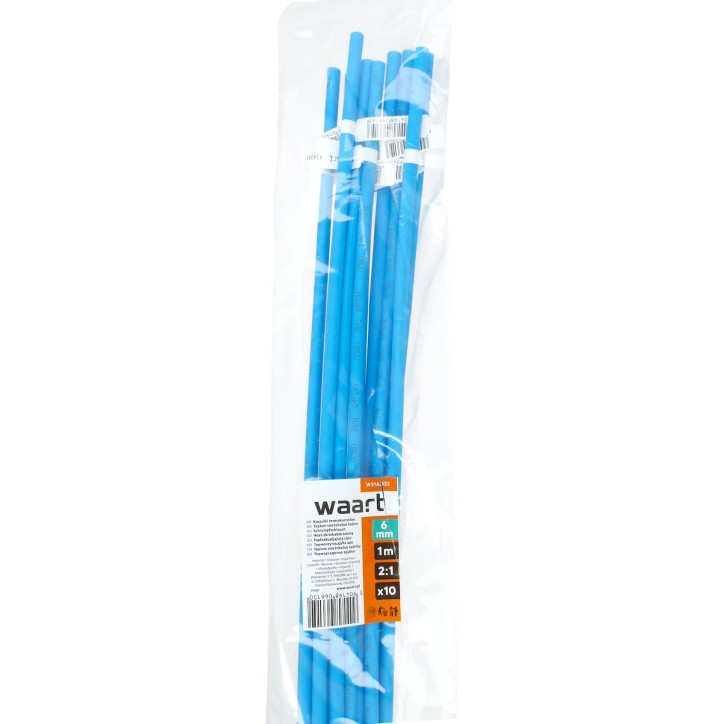 Rurka termokurczliwa 6mm x 1m 2:1 - Niebieska 10szt