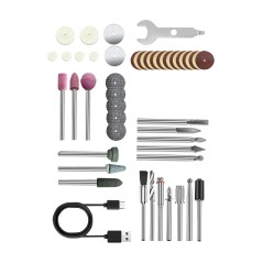 Mini szlifierka akumulatorowa 3.7V, etui, akcesoria 70 szt.