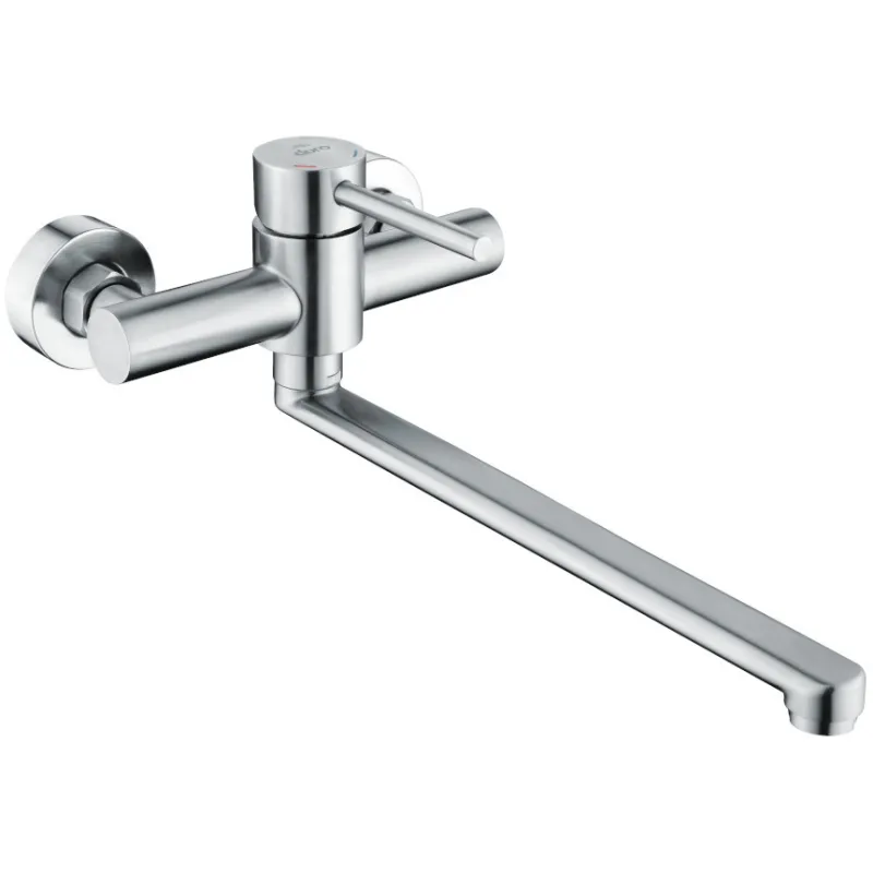 Duro Seria Acero BATERIA ZLEWOZMYWAKOWA ŚCIENNA, Z RUCHOMĄ WYLEWKĄ DŁ. 25 cm Duro Seria Acero BATERIA ZLEWOZMYWAKOWA ŚCIENNA, Z RUCHOMĄ WYLEWKĄ DŁ. 25 cm