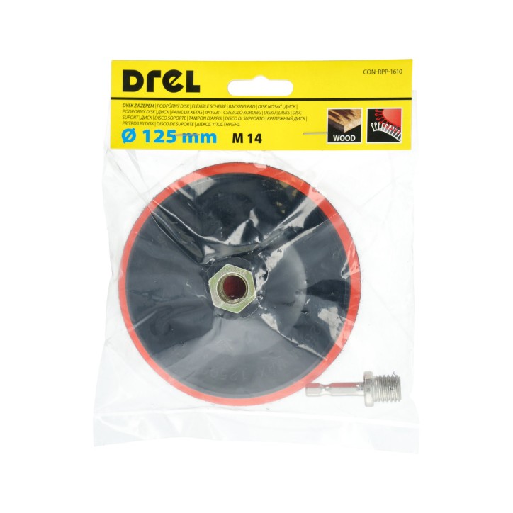 Dysk z rzepem 125 mm, M14, z trzpieniem HEX Dysk z rzepem 125 mm, M14, z trzpieniem HEX