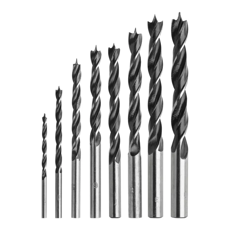 Zestaw wierteł do drewna 3.0-10.0 mm, 8 szt.