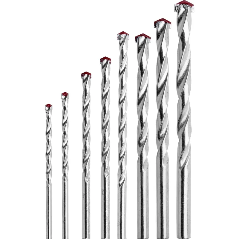 Zestaw wierteł do betonu 3.0-10.0 mm, 8 szt.