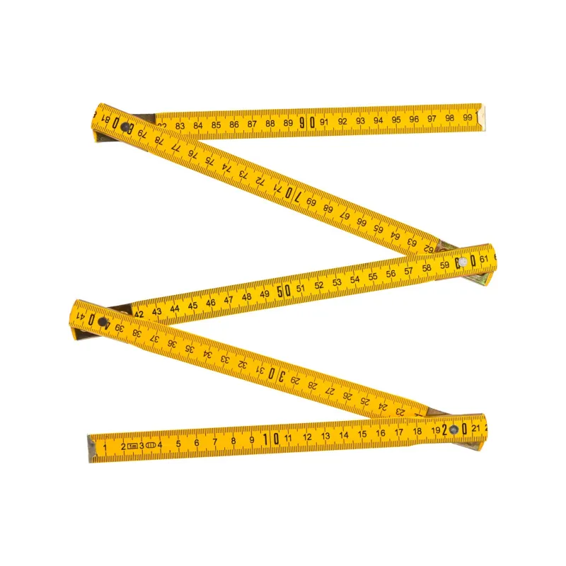 Miara składana drewniana 1 m, żółta Miara składana drewniana 1 m, żółta