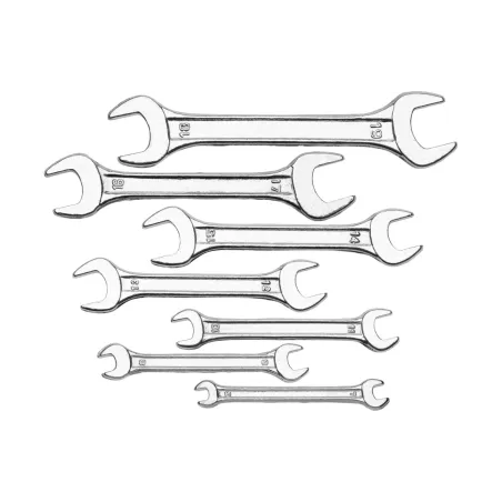 Zestaw kluczy płaskich 6-22 mm, dwustronne, 8 szt.