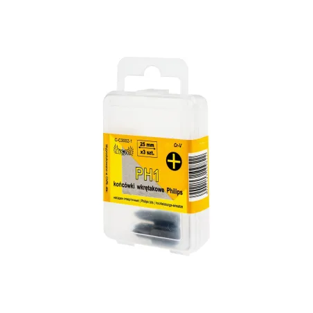 Końcówki wkrętakowe krzyżowe PH1 x 25 mm, 30 szt.