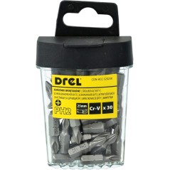 Końcówki wkrętakowe krzyżowe PH2 x 25 mm, 30 szt.