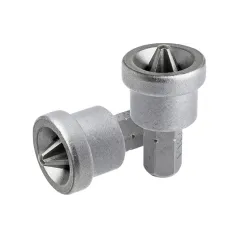 Końcówki wkrętakowe krzyżowe PH2 x 25 mm, z ogranicznikiem, 2 szt.