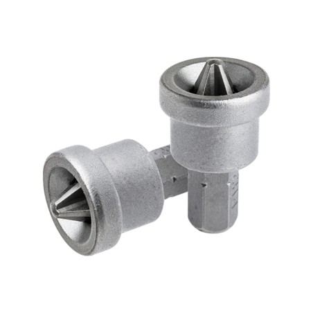 Końcówki wkrętakowe krzyżowe PH2 x 25 mm, z ogranicznikiem, 2 szt.
