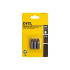 Końcówki wkrętakowe krzyżowe PZ2 x 25 mm, 3 szt.