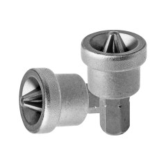 Końcówki wkrętakowe krzyżowe PZ2 x 25 mm, z ogranicznikiem, 2 szt.