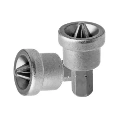 Końcówki wkrętakowe krzyżowe PZ2 x 25 mm, z ogranicznikiem, 2 szt.