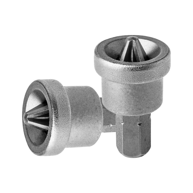 Końcówki wkrętakowe krzyżowe PZ2 x 25 mm, z ogranicznikiem, 2 szt.