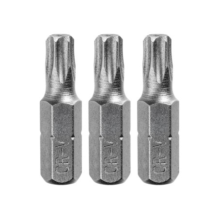 Końcówki wkrętakowe Torx T20 x 25 mm, 3 szt.