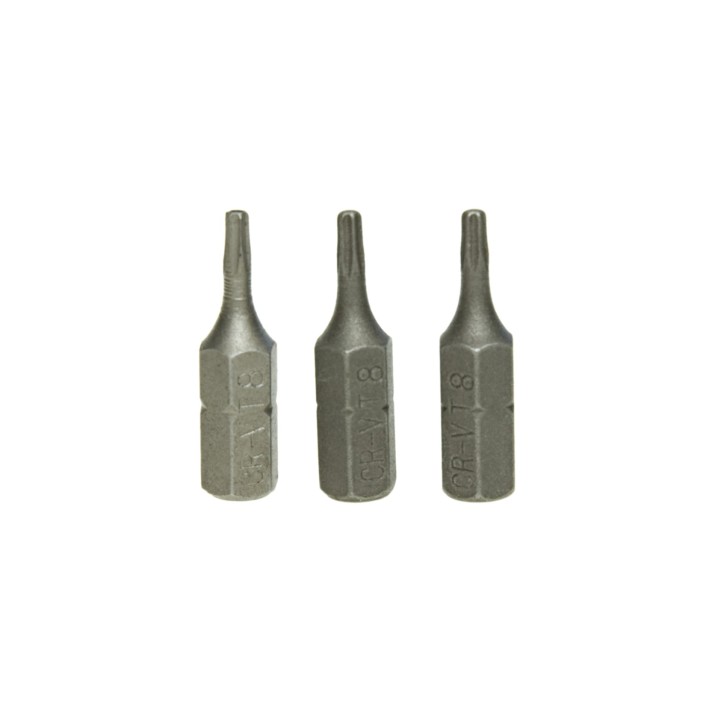 Końcówki wkrętakowe Torx T8 x 25 mm, 3 szt.