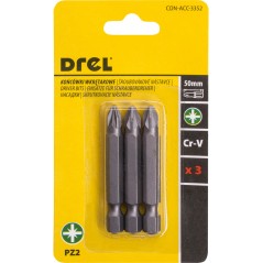 Końcówki wkrętakowe krzyżowe PZ2 x 50 mm, 3 szt.