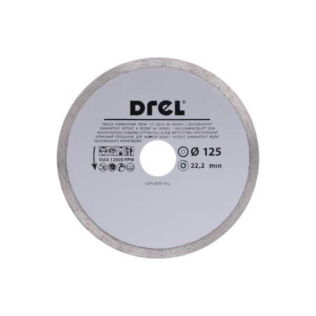 Tarcza diamentowa 125 x 22.2 mm, pełna