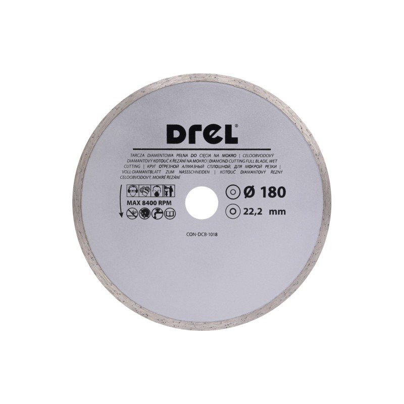 Tarcza diamentowa 180 x 22.2 mm, pełna